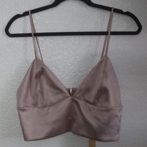 Satin Crop Top Bra